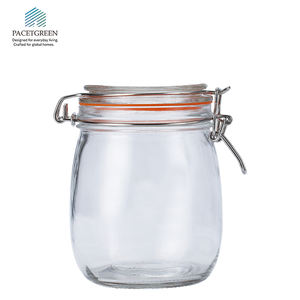 Vente flash Pots de conservation en verre <span class=keywords><strong>Lino</strong></span> style classique avec couvercle à pince hermétique, écologiques, durables, 500 ml, 750 ml, 2,2 L pour <span class=keywords><strong>la</strong></span> <span class=keywords><strong>cuisine</strong></span> - Product Image 3