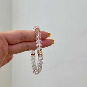 Dylam Dainty Charm Women Jewelry Bangles & <b>Bracelets</b> Elastic Rope <b>Adjustable</b> Length Natural Clear Crystal <b>Bracelet</b> for Daily - Product Image 3