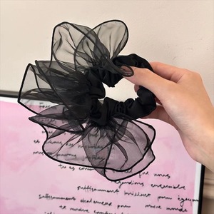 Early Spring Advanced Niche Black Organza Hair Tie Elegante Ballet Ball Falda Fan Departamento <span class=keywords><strong>de</strong></span> intestino grueso - Product Image 6
