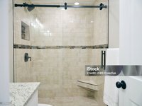 Kit de quincaillerie de porte de douche en bronze personnalisé, roulettes de porte coulissante modernes en acier inoxydable 304 durables et antirouille pour hôtel