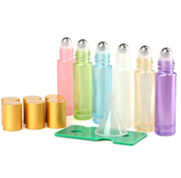 Perle ronde colorée en verre nacré 10ml bouteille à bille roulante bouteille à roulettes d'huile essentielle vide disponible