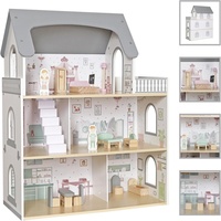Mainan Model Mini rumah boneka kayu DIY kualitas tinggi berpura-pura bermain gaya busana 3D untuk anak perempuan KB0264