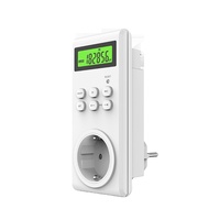 Mini Temporizador Digital de 24 Horas, Antiinflamable, Programable, Electrónico, para Uso Doméstico y en Garajes, Manual