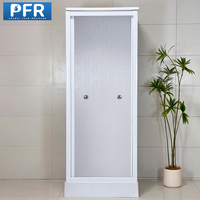 Cabine de douche carrée portable de haute qualité avec cadre au design épuré et accessoires de toilette à ouverture coulissante