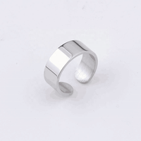 Benutzer definierter Schmuck 8mm Breite Gravierter Logo-Ring Edelstahl DIY Schmuck Blank Stamp Öffnungs ringe Für Frauen Männer Anillos Joyeria
