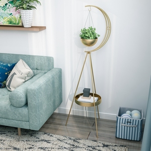 Support de plantes en métal doré, vente en gros, <span class=keywords><strong>design</strong></span> KD, moderne, avec plateau, pour jardin, balcon, maison, vente en gros - Product Image 5