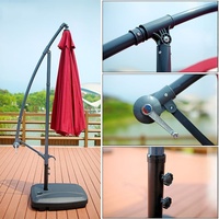 Parasol de terrasse grand format 3M Easy Push résistant aux UV pour l'extérieur