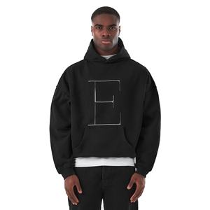 Sweat à capuche 500gsm de haute qualité pour hommes polaire française lourde à l'intérieur ODM approvisionnement bouffée impression en gros - Product Image 1