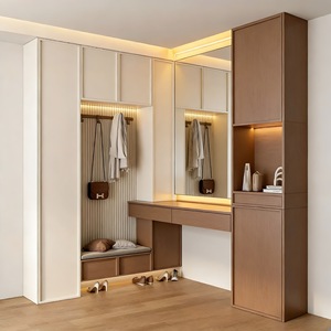 <span class=keywords><strong>Meuble</strong></span> à chaussures moderne <span class=keywords><strong>avec</strong></span> banc <span class=keywords><strong>et</strong></span> éclairage LED, rangement flottant pour entrée, personnalisable pour projets - Product Image 1