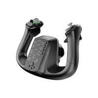 Manette de jeu sans fil MOZA MFY YOKE 2,4 GHz pour simulateur de vol avec double vibration, design écologique, noir pour PC