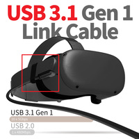 Cable USB 3.0 a USB-C de ángulo recto con carga rápida de 5 Gbps, transferencia de datos y suministro de energía PD de 18 W para juegos de PC y realidad virtual