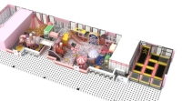 Équipement de terrain de jeu intérieur personnalisé, structure de jeu commerciale, toboggan, piscine à balles, centre d'amusement, parc à thème, café de jeux, alliage métallique