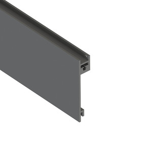 Profilé métallique Qube pour verre h59 finition anthracite - Product Image 2