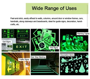 Fotoluminescente Gloed In De Donker Papier Vinyl Gloeiende Nachtfilmrol Voor Motoren