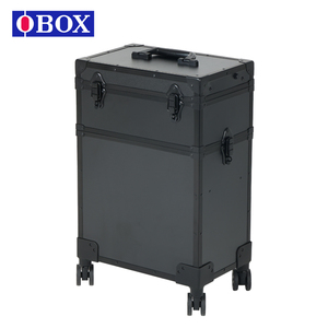 Valise cosmétique éclairée personnalisée OBOX avec panneau de séparation amovible Roues universelles lisses Motif personnalisé <span class=keywords><strong>Sac</strong></span> messager unisexe - Product Image 5