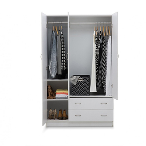 Cheap Price Freestanding Modern Laminate 3-Door Bedroom Furniture <strong>Wardrobe</strong> <strong>with</strong> <strong>Mirror</strong> for Gym Use - Product Image 5