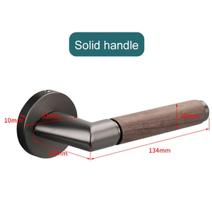 Stabile passaggio interno camera da letto manichino porta maniglia legno noce lega di alluminio serratura maniglia - Product Image 2