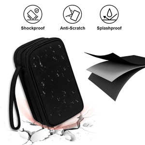 U Disk Storage Case 30 Slots Nylon Black Soft Shell <b>USB</b> <b>Flash</b> <b>Drive</b> Organizer Protective Bag For Travel and Storage - Product Image 2