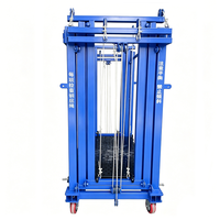 Plateforme élévatrice électrique pour travaux de peinture, entretien mural, capacité 300 kg 500 kg, échafaudage en acier pliable
