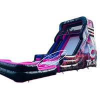 TIK TOK Toboggan gonflable pour enfant Maison de rebond Jumper Château de saut gonflable Toboggan gonflable avec piscine