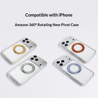 Nouvelle coque de protection transparente antichoc en TPU électroplaqué avec support pour téléphone portable 17 Pro Max