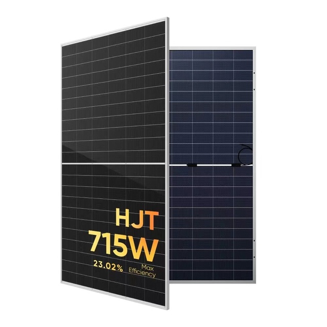 HJT New Technology N-type High Efficiency 720W Solar Panel Bifacial 18bb Solar Cell Support OEM Factory Price