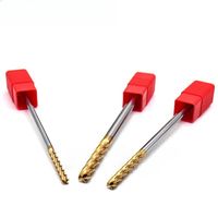 Fraise à queue CNC en acier au tungstène avec revêtement en alliage HRC55, à fond plat, allongée, pour usinage de haute précision