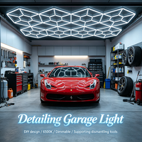 Plafonnier LED hexagonal géométrique à assembler soi-même, 6500K, dimmable, pour éclairage de stand automobile