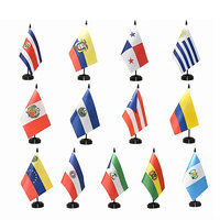 Décorations de bureau en gros drapeaux supports de table poteaux drapeaux de bureau peuvent mettre deux drapeaux