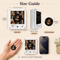 Boîte à musique personnalisée en acrylique vierge avec capteur NFC, disque rotatif, aimant de réfrigérateur, veilleuse, enregistreur de vinyle et CD remplaçables