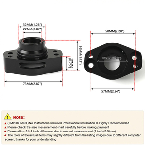 CNC Blow Off Valve Adapter <b>Spacer</b> For Ford F-150 EcoBoost 2.7L 3.5L 2013-2018,Convert OEM Diverter Valve To Atmospheric Vent - Product Image 2