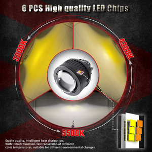 Luces Antiniebla AES Impermeables IP67 de 3 Pulgadas con Lente de Proyector Bi-LED 3000k 4300K 6000K para Toyota Nissan, Luz de Conducción para Automóvil - Product Image 3