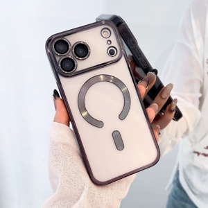 Funda Magnética Antigolpes para Teléfono con Carga Inalámbrica, Varios Colores, Carcasa Transparente para Fundas de <span class=keywords><strong>iPhone</strong></span> 13 <span class=keywords><strong>14</strong></span> 15 16 17 <span class=keywords><strong>Pro</strong></span> <span class=keywords><strong>Max</strong></span> - Product Image 4