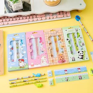 Juego de Papelería de Plástico para Niños, Diseño de Dibujos Animados, Seis Piezas, Borrador, Regalo Escolar, Material Escolar en Promoción - Product Image 3