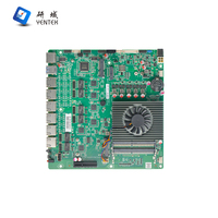 Placa Base Industrial Intel Celeron 5205U para Firewall, 6 LAN, Win10, Linux, PCIE X4, GPIO, SIM, PS/2, Servidor Pfsense