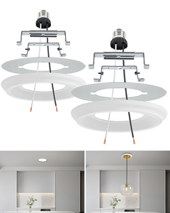 Lõm có thể chuyển đổi ánh sáng <span class=keywords><strong>Kit</strong></span> 5 "6" Led điều khiển cảm ứng hình bầu dục sắt nhỏ Trần đồ đạc Mặt dây chuyền/treo ánh sáng nâng cấp - Product Image 2