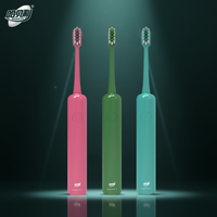 Brosse à dents sonique électrique intelligente Happily, étanche IPX7, blanchissante, avec têtes souples rechargeables, trois modes, avec étui