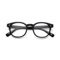 Lunettes de soleil optiques classiques élégantes unisexes avec verres polarisés, forme ronde, monture en acétate noir à prix avantageux