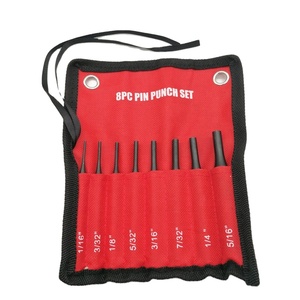 Juego de punzones de acero al cromo vanadio OEM/ODM DIY de <span class=keywords><strong>grado</strong></span> 8 piezas No.6S015, herramienta de extracción de pasadores con bolsa enrollable para reparación automotriz y de relojes - Product Image 1