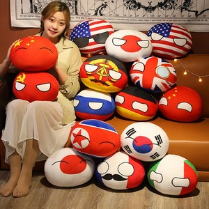Coussin en peluche en forme de ballon polonais, style soviétique, design anime 2D, logos personnalisables, jouet pour jeunes, vente en gros d'usine - Product Image 1
