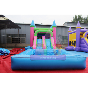 Tobogán Acuático Inflable con Temática de Castillo Morado, <span class=keywords><strong>Torre</strong></span> Arcoíris con <span class=keywords><strong>Piscina</strong></span> para Niños, Alquiler Comercial para Fiestas de Verano - Product Image 6