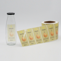 Autocollant adhésif en vinyle imperméable pour bouteille de jus, plusieurs Styles d'étiquettes en rouleau pour aliments