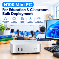 Mini PC Intel N100 pour l'éducation, les salles de classe, l'enseignement, terminal de diffusion scolaire, faible consommation, déploiement en masse, PC de bureau, solution OEM personnalisée
