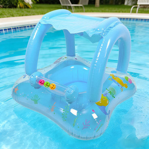 <span class=keywords><strong>Flotador</strong></span> Inflable de Encaje para Bebés, Diseño de Sirena Rosa <span class=keywords><strong>con</strong></span> Campanas, para 1 Persona - Product Image 3