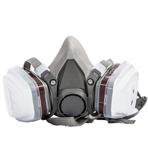 Respirador de Media Cara de Silicona Reutilizable KN95, Mascarilla Antipolvo de 3 Capas <span class=keywords><strong>para</strong></span> Pintura, Protección Química Laboral, Cartuchos - Product Image 1