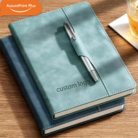 Carnet d'affaires en PU rigide de qualité supérieure avec pochette intégrée pour cartes, vente en gros, logo personnalisé en relief, cadeau d'entreprise, journal d'écriture