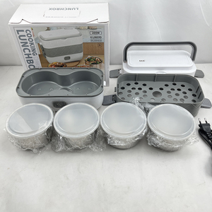 2-<b>Compartment</b> Stainless Steel <b>Lunch</b> <b>Box</b> Leakproof & Durable Ideal for Office/School Eco-Friendly & Reusable Electric KL01004 - Product Image 5