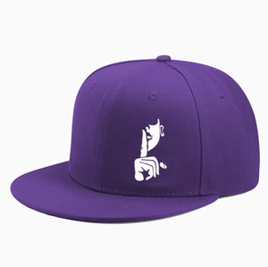 Unisex <b>Flat</b> Brim Snapback Cap Black Silence Print Hip Hop Baseball <b>Hat</b> Adjustable Casual Streetwear Snapback <b>Hat</b> for Men Women - Product Image 3