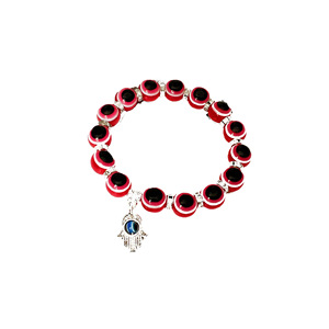 Bracelet élastique turc anti-mal avec breloque œil turc et strass colorés, bijou unisexe, cadeau - Product Image 5