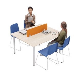 Muebles Escolares Modernos, Muebles de Biblioteca, Mesas y Sillas Largas para Biblioteca LT0008, Mesas y Sillas Modernas para Biblioteca Escolar - Product Image 1
